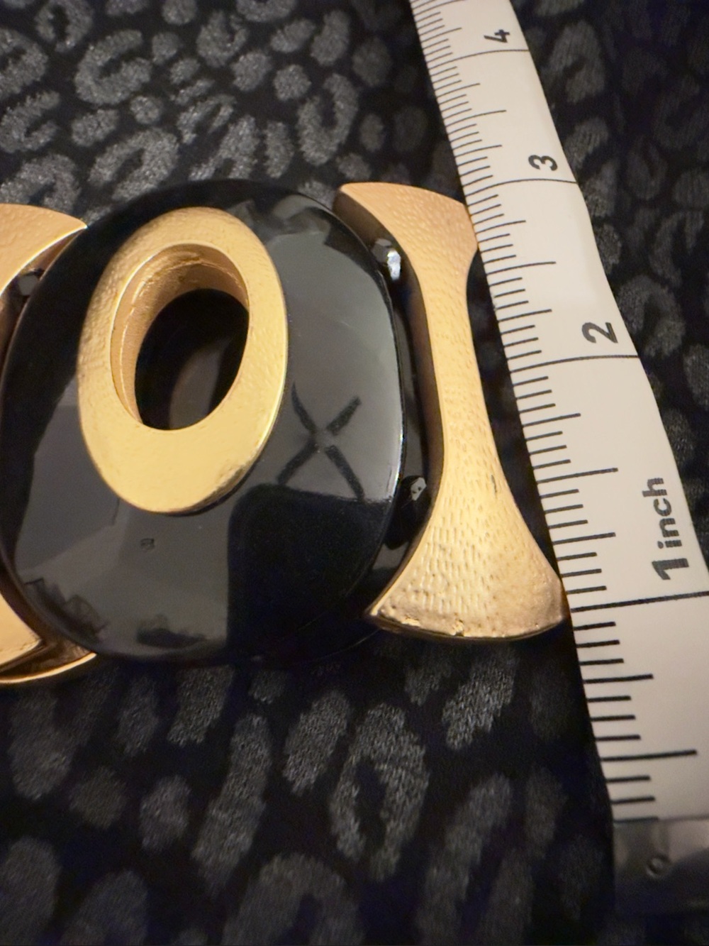 Chunky Black and Gold Bracelet - Picture 8 of 10